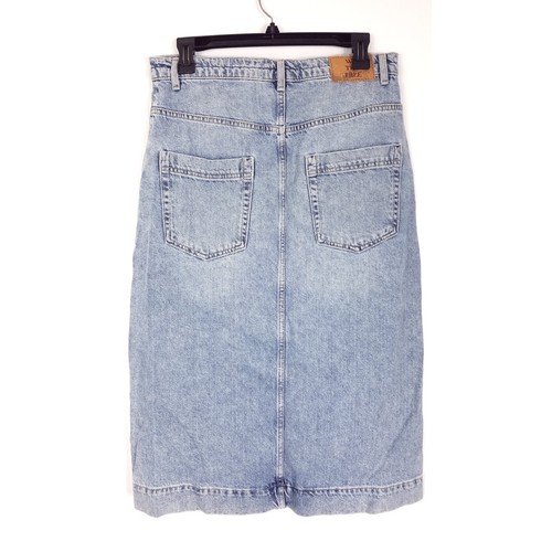We The Free People Denim-Midirock mit Frontschlitz Medium Wash Größe 29 - Bild 3 von 8