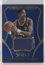 2013-14 Panini Select Swatches Blue Prizm 24/49 Alex English #14 HOF 07qw
