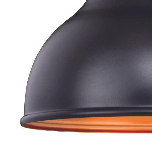 Vaxcel Delano 1 Light Bronze Gold Farmhouse Outdoor Barn Dome Pendant - Picture 7 of 8