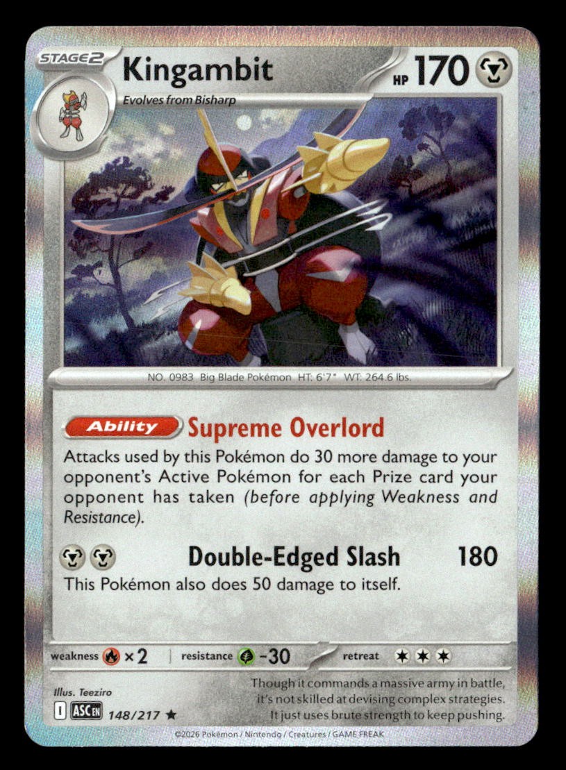Pokemon Kingambit #148/217 tcg Near Mint or Better