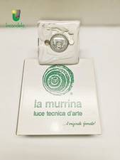Faretto da incasso in vetro di murano LA MURRINA quadrato bianco pennellato