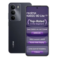 realme Narzo 80 Lite 5G (Onyx Black, 128 GB)  (4 GB RAM) (6.67 inch) Display