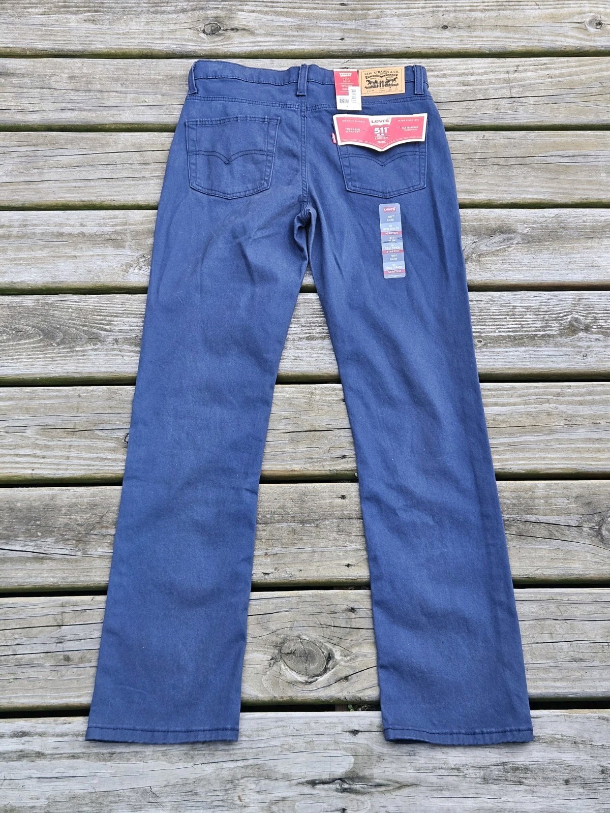 Levis Boys Youth Kids 511 Slim Fit 5 Pocket Denim Blue Jeans Pants -18 Regular image 5