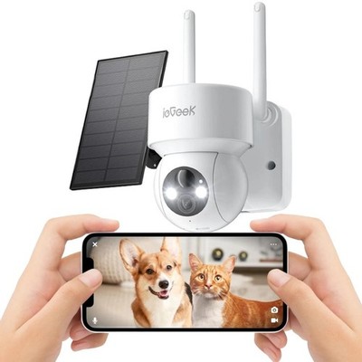 ieGeek Outdoor Wireless Solar Security Camera Home 2K WIFi Battery CCTV System