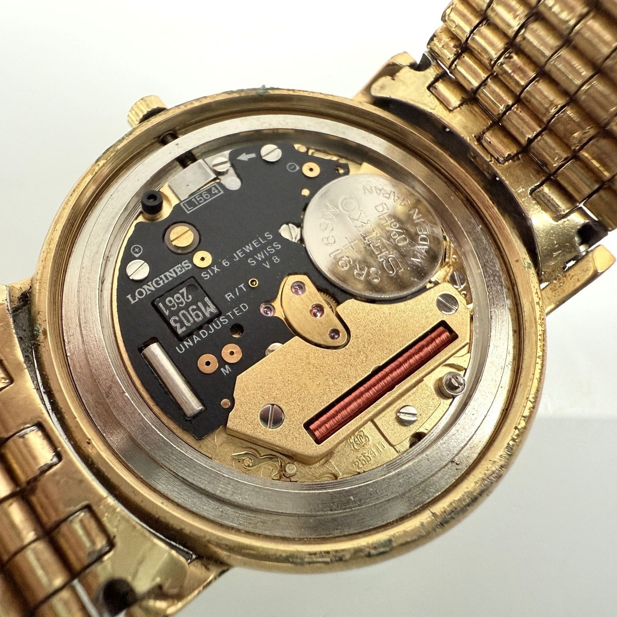 LONGINES PRESENCE L156.4 MEN'S DATE GOLD PLATED VINTAGE WATCH