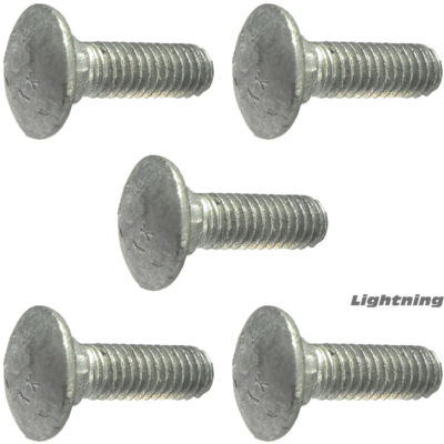 3/8-16 x 7'' Carriage Bolts and Nuts Hot Dipped Galvanized Quantity 50