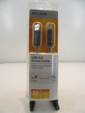 Belkin USB 2.0 cable 956c2 NIB printer cable gold plated copper contacts