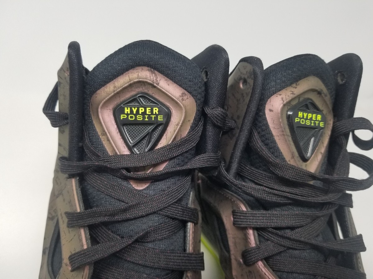 Nike Air Zoom HyperPosite 2 Copper/Black/Volt 653466-607 Sz 12 Basketball Shoes Nike Air Zoom HyperPosite 2 Copper/Black/Volt 653466-607 Sz  main image 2