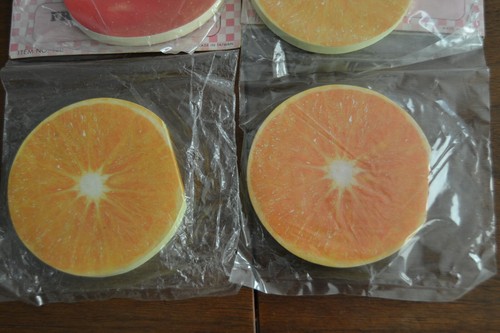 4 Memo Pads Fruit APPLE ORANGES Round 100 Sheets Ea. Taiwan NOS Vintage Lot - Picture 4 of 6