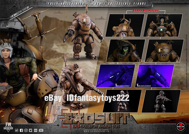 ミリタリー SoldierStory SSE001 1/18Armor Suit XO-01 SoldierStory SSE001 1/18 EXO-Skeleton Armor Suit XO-01 3.75in