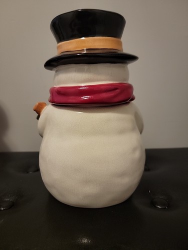 Russ Berrie Urlaub Weihnachten Schneemann Keks Bonbonglas mit Schaufel und Baum - Bild 6 von 12