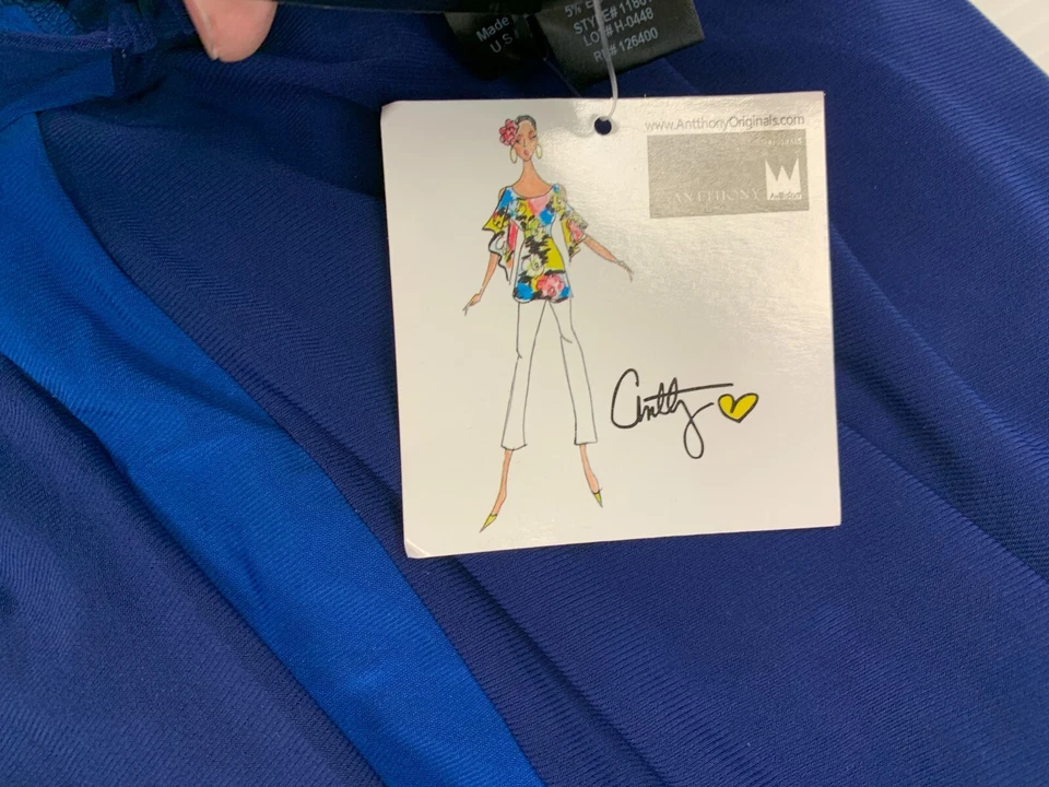 Pantalones elásticos Antthony Mujer Azul con Rayas Azul Claro Talla 3X - HSN NUEVOS CON ETIQUETAS - #8 Foto 4 de 4