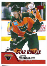 ZAYDE WISDOM 2020-21 UPPER DECK AHL HOCKEY STAR ROOKIE EXCLUSIVES /100