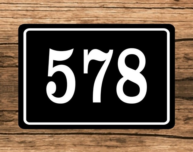 Personalized Home Address Sign Aluminum 6 X 10 Custom House Number Plaque Sq10