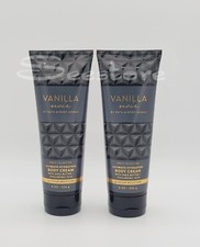 Bath  Body Works Vanilla Noir Men's Collection Body Cream for Men 8 oz Set of 2