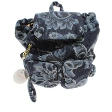 See by Chloe NWD Joy Rider Backpack in Denim Blue Floral Pattern Cotton Blend