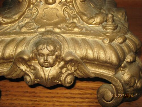 Antique Original Table Lamp Base has Angels - AS-IS Read - needs Rewired Vintage - Picture 4 of 18