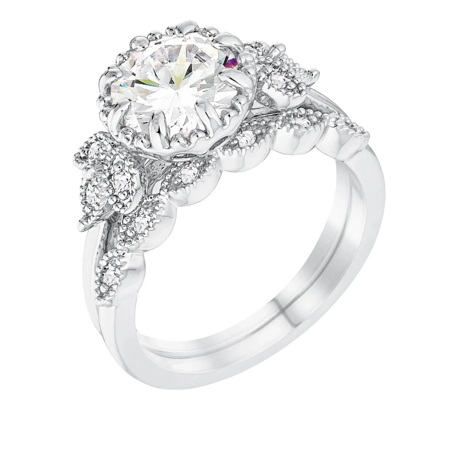 Latón Chapado en Rodio Anillos de moda de piedra