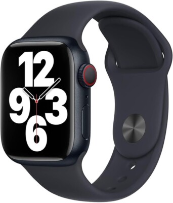 Genuine Apple Watch 38mm 40mm 41mm M/L Series 5 6 7 8 9 SE Sport Band (Black)