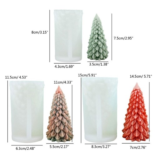 3D Christmas Tree Silicone Mold DIY Aromatherapys Gypsum Soap Resin Molds - Picture 7 of 16