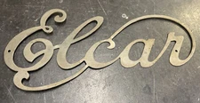 Original ELCAR Radiator Script Emblem circa 1916 VERY RARE Vintage USA