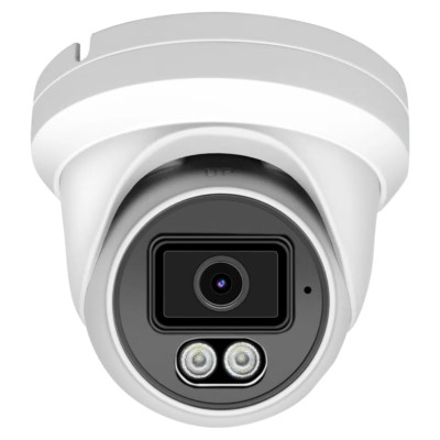 Hikvision/ Uniview Compatible IP 4MP Camera PoE OutdoorTurret Dome W/Audio 2.8mm