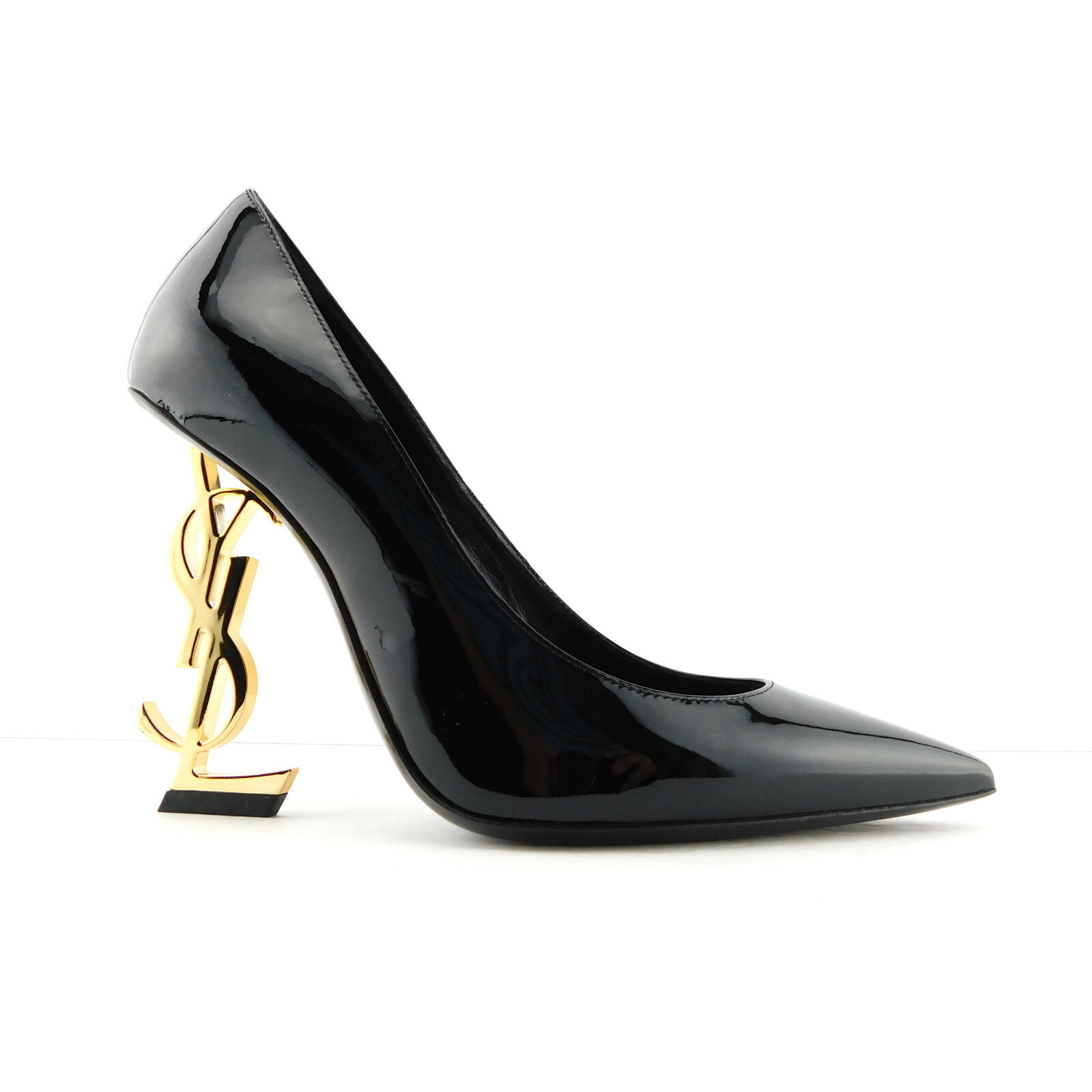 YSL SAINT LAURENT Size 6 OPYUM Black Patent Heels Pumps Shoes 36 Eur | eBay