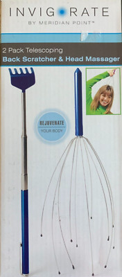 Meridian Point - 2 Pack Telescoping Back Scratcher & Head Massager