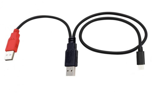 USB 2.0 A Male to USB 2.0 & USB-C Male Dual Power Data Y Splitter Cable - 0.8m - 第 3/10 張圖片