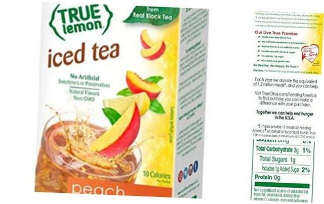True Citrus Lemon Iced Tea, Peach, 6 Count (Pack of 12) | eBay