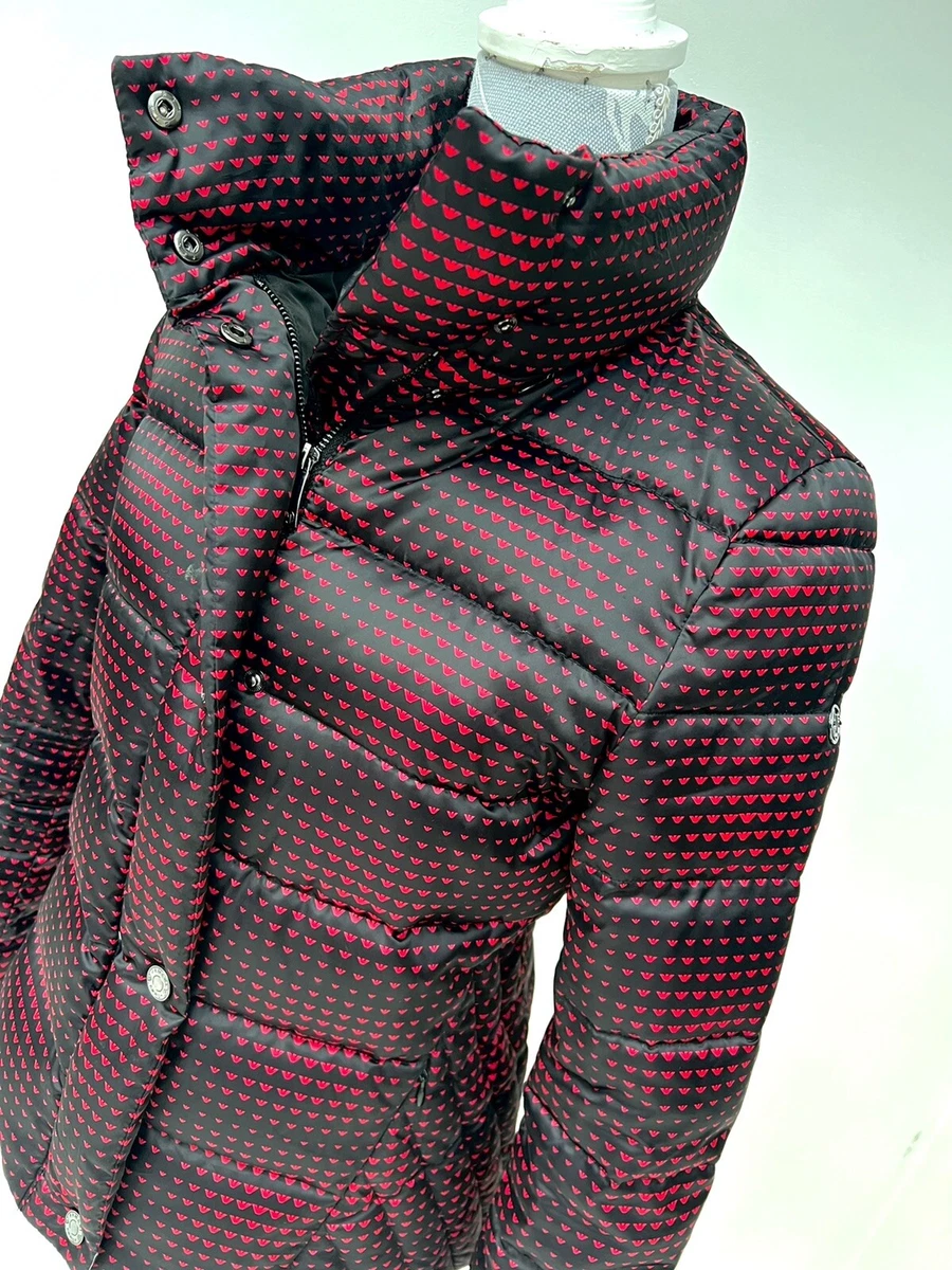 GORGEOUS ARMANI JEANS EMPORIO LOGO PRINT DOWN PUFFER JACKET. Uk 8