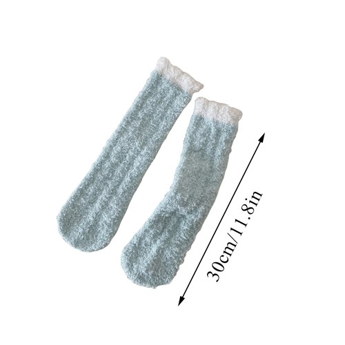 Mittelschlauchsocken koralle Samtsocken verdickte Socken Bodensocken Schlafsocken - Bild 2 von 33