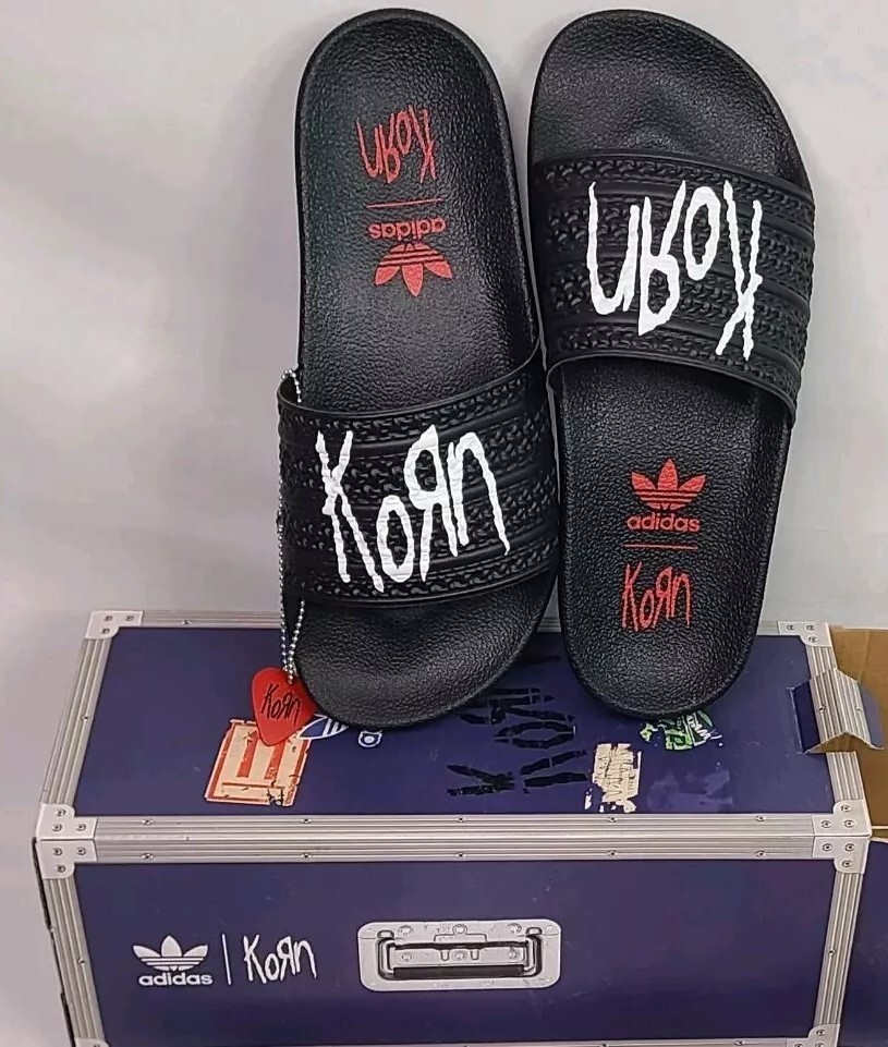 Adidas x Korn Adilette Slides | Mens Size 11 | Stickers Adidas x Korn Adilette Slides | Mens Size 11 | Stickers