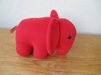 Elefanten Schuhe Elefant rot 21 cm Werbefigur Stofftier