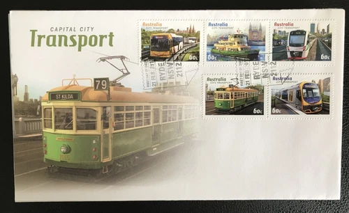 AUSTRALIA  - 2012 CITY TRANSPORT FIRST DAY COVER SG 3724-28