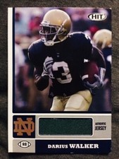 2007 Sage Hit Darius Walker Rookie RC Jersey Relic Card. rookie card picture