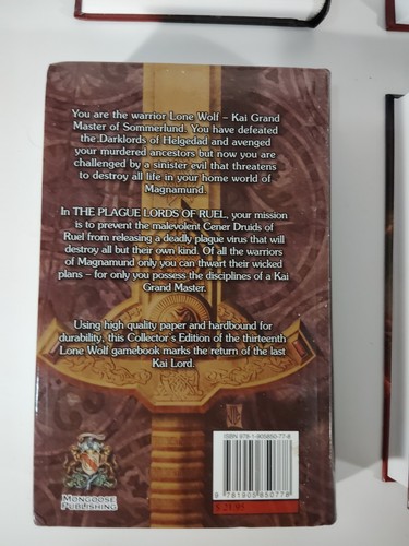 Lone Wolf 13 THE PLAGUE LORDS OF RUEL Joe Dever HC Collectors LIMITED ED #13 - Picture 2 of 2