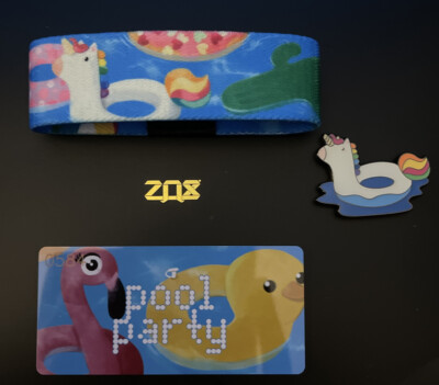 zox Armband & passender Magnet POOL PARTY *Poolschwimmer* *Einhörner*
