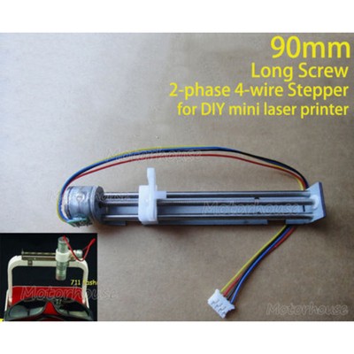 DC4V~6V 5V 90MM 2-phase 4-wire Stepper Motor Mini Screw slider DIY Laser Printer