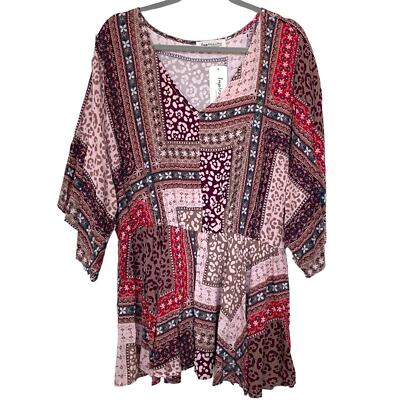Impressions Patchwork Blouse NWT size 2X