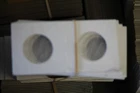 (100) HALF Size 2x2 Mylar Cardboard Coin Flips Storage  50 Cent Paper Holders