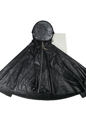 Nwt Aakasha Protective Zipper Shawl Face Cover Visor Jacket Poncho Windbreaker
