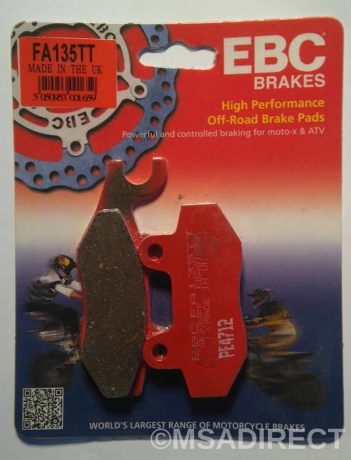 Pastilhas de freio a disco dianteiras EBC carbono TT (1 conjunto) compatíveis com SUZUKI RMX250 (1989 a 1995) - Imagem 2 de 4