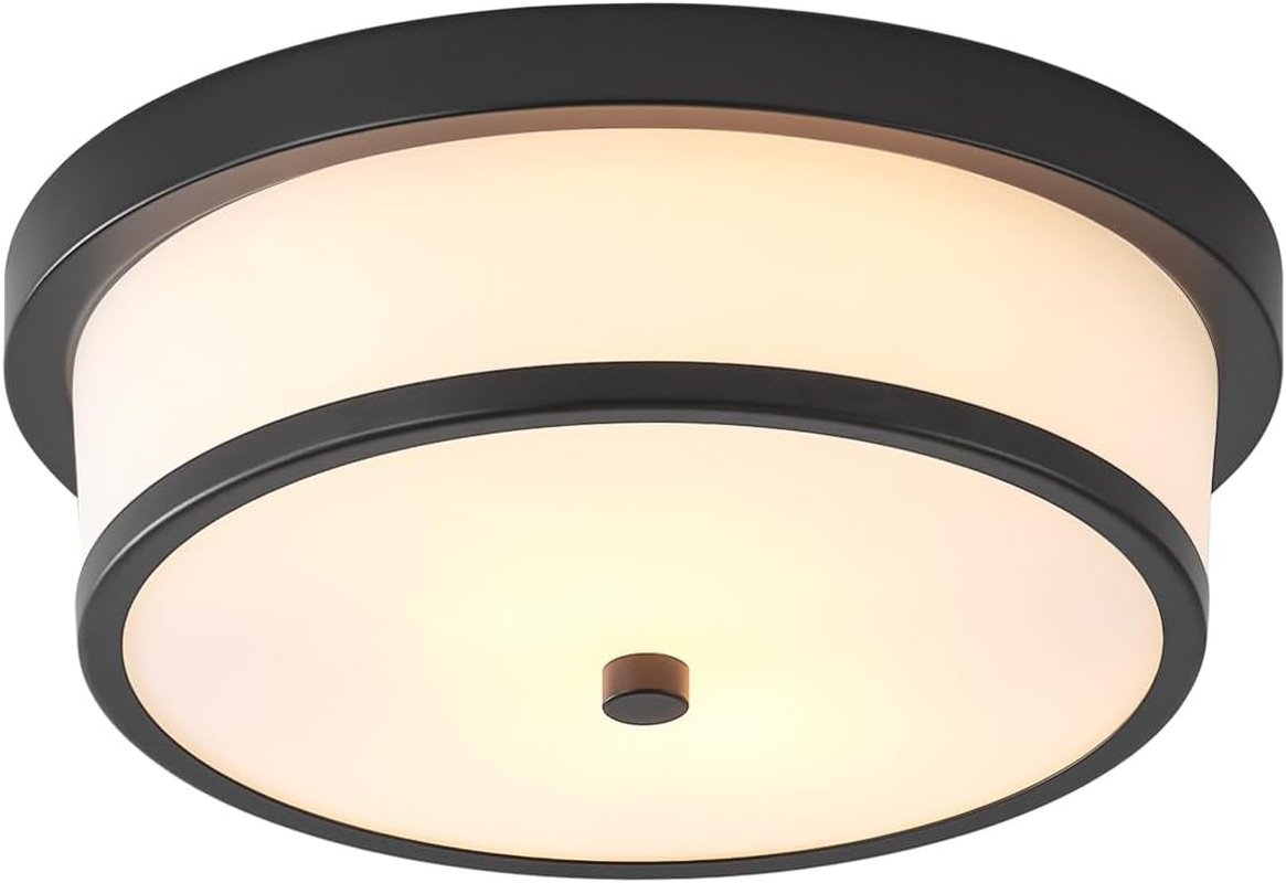 12 Inch Flush Mount Ceiling Light, 2-Light Close to Ceiling Light Fixtures with