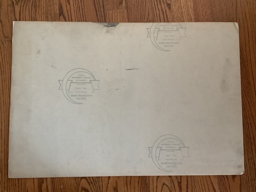 Vintage MCM Blueprint Design Plan A Parkway Police Station anni '50 '60 - Foto 5 di 5