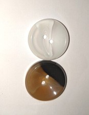 Stylish Resin two hole  coat buttons, 2 colours to choose from size 24L 18mm