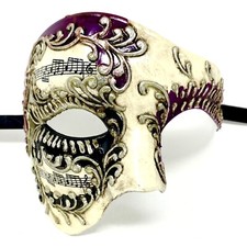 Men Phantom of The Opera Masquerade Party Mask for Halloween Mardi Gras