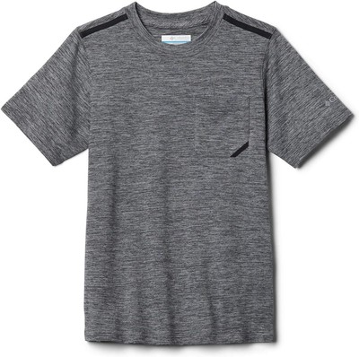 Columbia boys tech trek short-sleeved T-shirt, gray Heather, XXS / 104