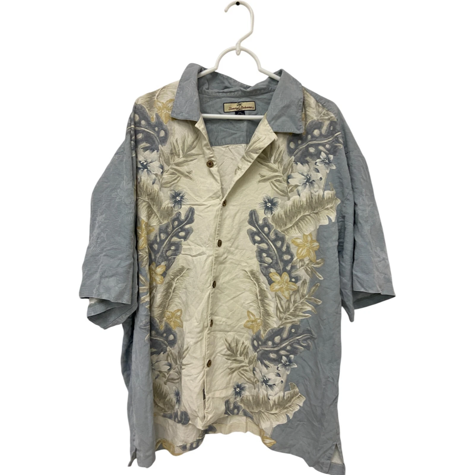 Tommy Bahama Haggar Hawaiian Tommy Button Up Shirt Mens XXL Floral Short Sleeve