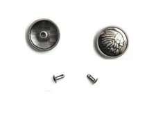 Pkg of 5 INDIAN CHIEF 11/16" (17mm) Rivet Studs (3014) Leather Crafts